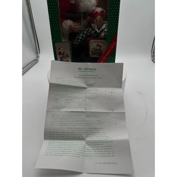 Holiday Creations Vintage Santa Claus Musical Light up Christmas Jack in Box - Picture 6 of 16